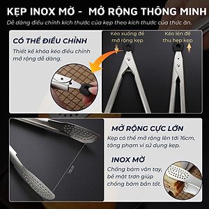 Kẹp gắp thức ăn đa năng inox 304 DandiHome