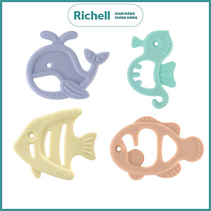 Gặm nướu sinh vật biển Richell Nhật silicone nguyên khối gặm nướu đồ chơi cho bé Baby