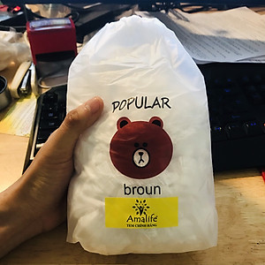 Bộ 100 Túi Màng Bọc Thực Phẩm Thông Minh PE An Toàn Túi Gấu Có Chun Bọc Đồ Ăn Co Giãn Siêu Dai Cao Cấp Chính Hãng Amalife