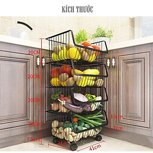 Kệ Để Rau Củ Quả Nhà Bếp, Giá Để Đồ Đa Năng, Kệ Để Đồ Nhà Bếp Sơn Tĩnh Điện Cao Cấp - Hàng Cao Cấp
