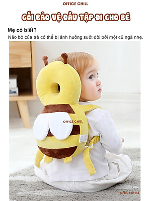 Gối Bảo Vệ Toàn Diện Đầu, Cổ, Cột Sống Cho Bé Tập Đi OFFICE CHILL Lá Chắn Đầu Tiên Bảo Vệ Trí Não Của Bé