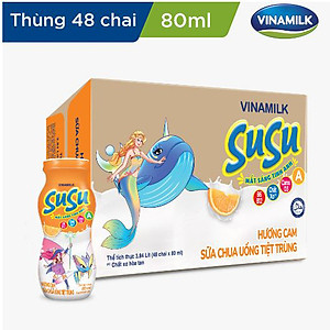Sữa chua uống hương cam Vinamilk Susu - Thùng 48 chai 80ml
