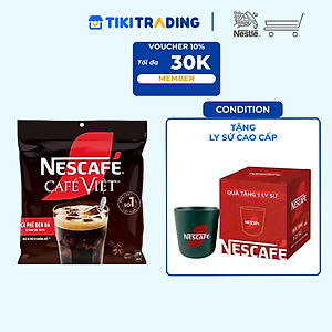 [Tặng ly sứ cao cấp] Cà phê Hòa tan NESCAFÉ CAFÉ VIỆT 35 gói Vị Mạnh đặc trưng
