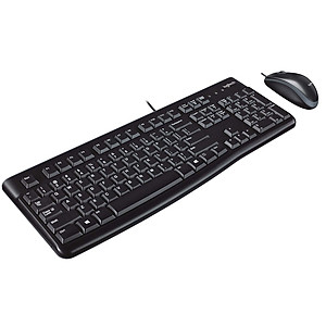 Combo chuột phím có dây Logitech MK120 - Hàng chính hãng 