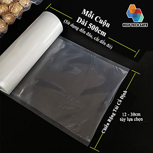 Túi Hút Chân Không Thực Phẩm Dạng Cuộn Trơn Phẳng 2 Mặt HTG, Đầy Đủ Kích Thước