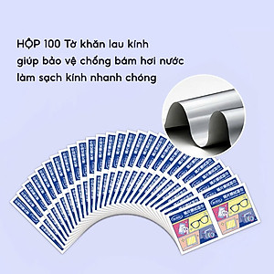 Khăn Lau Kính Nano Hộp 100 Miếng Khăn Giấy Chống Bám Hơi Nước, Chống Mờ Sương, Mồ Hôi, Chống Nhờn - Hàng Loại 1