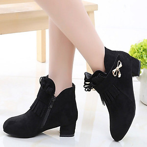 Boot bé gái 3 - 12 tuổi cao gót thời trang phong cách Hàn Quốc GC51