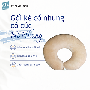 Gối Chữ U Kê Cổ Vải Nhung Mềm Mại Chống Đau Mỏi Vai Gáy Cho Dân Văn Phòng, Lái Xe, Du Lịch