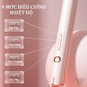 Máy Uốn Tóc, Máy Ép Tóc, Duỗi Tóc Đa Năng Teement, Thiết Kế Với 4 Mức Nhiệt Tùy Chỉnh Phù Hợp Với Nhiều Loại Tóc Khác Nhau Giúp Duỗi Thẳng, Làm Xoăn Tóc , Không Hư Tổn Tóc ,Tạo Kiểu Tóc Thông Minh - Dùng Cho Salon Tóc & Tại Nhà - Hàng Chính Hãng