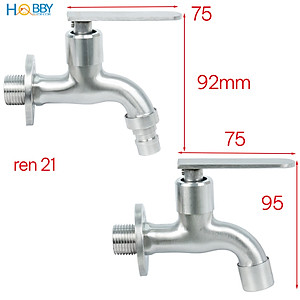 Vòi xả hồ cấp nước máy giặt xả rửa sàn inox 304 Hobby home decor VIN2
