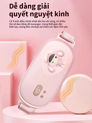 Máy chườm nóng hỗ trợ giảm đau bụng kinh có 3 mức nhiệt, Pin sạc UBS, món quà ý nghĩa tặng người yêu
