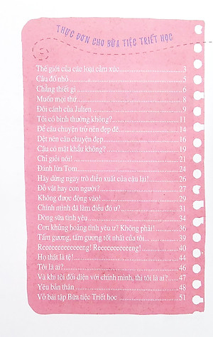 Sách Bữa Tiệc Triết Học - Triết Học Ứng Dụng Cho Mọi Lứa Tuổi - Tình Yêu Và Tình Bạn