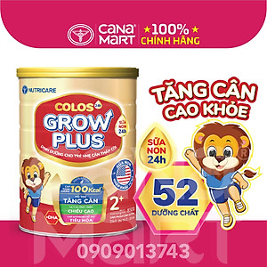 Sữa bột Nutricare Colos 24h Grow Plus 2+ giúp trẻ phát triển toàn diện (850g)
