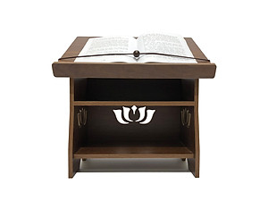 Kệ để kinh phật hoa sen bằng gỗ MDF phủ Melamine 2 mặt/ Bàn tụng kinh/ bàn đọc sách