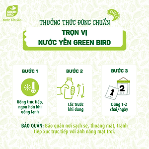Nước Yến Chưng Đường Phèn Green Bird Thanh Mát Dễ Uống Hũ 72g