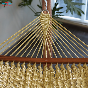 Võng Bán Nguyệt Gỗ Nhỏ – Lưới Dải Gỗ 60cm, Thiết Kế Sang Trọng, Chất liệu bền bỉ