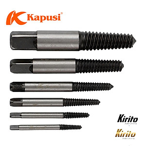 Bộ tháo bu lông ốc vít gãy hãng Kapusi Nhật Bản 6 chi tiết 3-22mm taro ren ngược