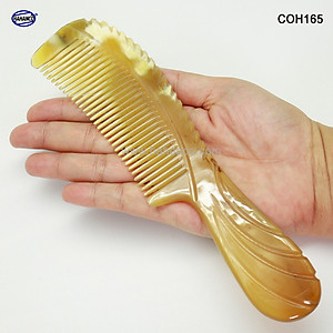 Lược sừng xuất Nhật (Size: XL - 20cm) COH165 - Thân khía dáng Cổ điển cao cấp đẹp hoàn hảo - Chăm sóc tóc - HAHANCO