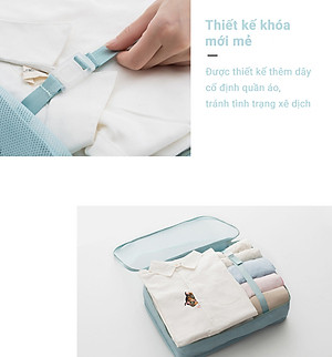 Set 7 Túi Đựng Đồ Du Lịch Cho Vali KUNBE Nhiều Kích Cỡ Đa Năng Giúp Vali Luôn Gọn Gàng Ngăn Nắp