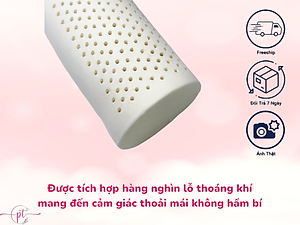 Gối Ôm Cao Su Thiên Nhiên Diamond - Nâng Đỡ Êm Ái Gác Ôm Thoải Mái