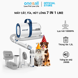 Máy cắt tỉa và hút lông thú cưng Oneisall LM2 lực hút 10000pa - Hàng chính hãng