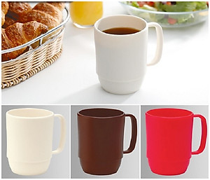 Combo Cốc nhựa uống nước Inomata cao cấp - Nâu nội địa Nhật Bản