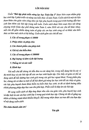 Bài Tập Phát Triển Năng Lực Học Toán Lớp 3 - Tập 1