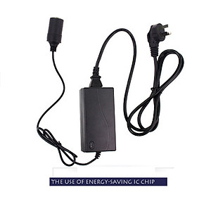 Bộ đổi 220V sang 12V, chuyển đổi nguồn điện máy hút bụi ô tô tặng kèm chấu 3 chân sang 2 chân