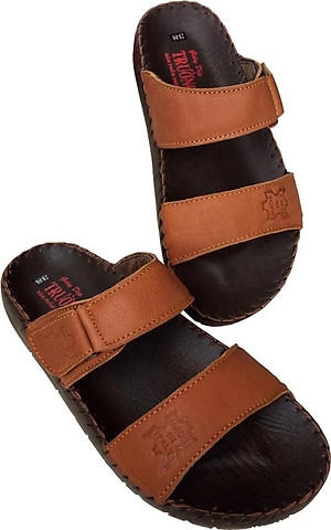 Dép quai ngang nam da bò cao cấp Trường Hải QN335