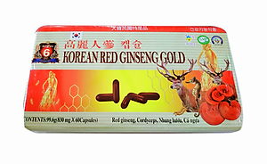 Viên Hồng Sâm Đông Trùng Hạ Thảo - Nhâm Sâm Giúp Bồi Bổ Sức Khỏe, Ăn Khỏe Ngủ Tốt,Tăng Cường Sức Đề Kháng - Korean Red Ginseng Gold - Hộp Sắt 60 Viên