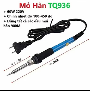 Mỏ hàn thiếc chỉnh nhiệt  tặng kèm 5 mũi hàn 