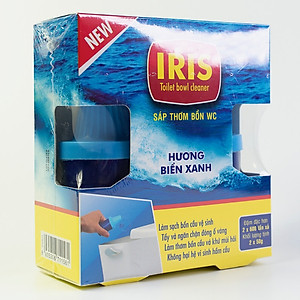 Combo 2 chai sáp thơm Iris thả bồn cầu Khử mùi diệt khuẩn & Thơm mát - Sử dụng được 1200 lần xả
