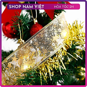 Dây Led Ruy Băng Trang Trí Cây Thông Giáng Sinh Noel, Gói Quà