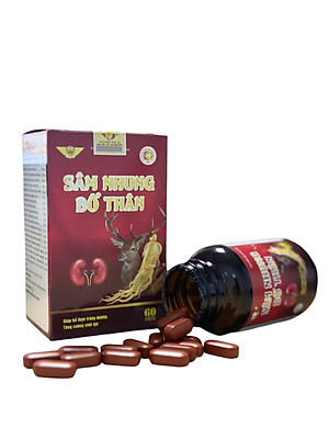 Sâm nhung bổ thận Kingphar, lọ 60 viên, tăng cường chức năng thận cho nam và nữ