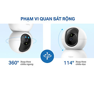 Camera Wifi TP-Link Tapo C220 Độ Phân Giải 2K QHD Quay/Quét 360 Độ Giám Sát An Ninh - Hàng Chính Hãng