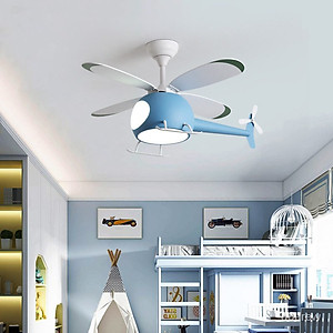 Quạt Trần Máy Bay Trẻ Em Lõi Đồng Full Gió, 3 Chế Độ Đèn LED, Có Điều Từ Xa Phù Hợp Trang Trí Phòng Trê Nhỏ