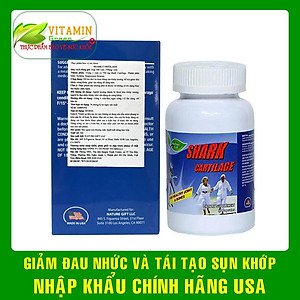 Viên uống sụn cá mập bổ khớp Nature Gift Shark Cartilage 750mg | Nhập khẩu chính hãng Mỹ