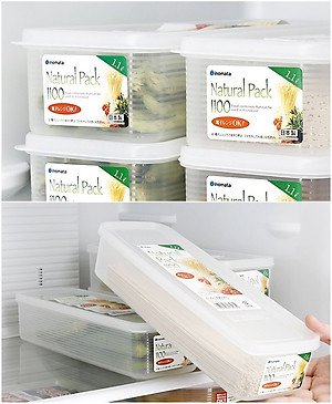 Hộp đựng thực phẩm hình chữ nhật  1100ml - Hàng nội địa Nhật Bản