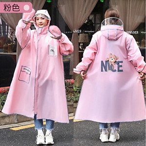 Áo Mưa Thời Trang Họa Tiết Gấu Nice Thiết Kế Thân Dài Có Kính Chắn Mưa Và Bao Tay Tiện Lợi- CÓ 4 MÀU - LOẠI 1 - HÀNG CHÍNH HÃNG MINIIN