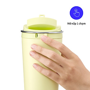 Ly Giữ Nhiệt LocknLock Bucket One Touch LHC3345 550ml, Hàng Chính Hãng, Quai Xách Tiện Lợi - JoyMall