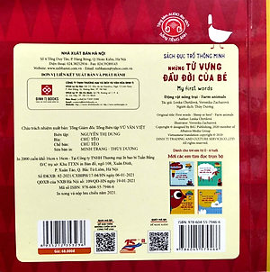 Sách Đục Trổ Thông Minh - Những Từ Vựng Đầu Đời Của Bé - My First Words- Động Vật Nông Trại - Farm Animals