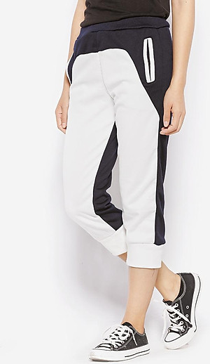 Quần thun dài nữ jogger phối hai thân Phúc An