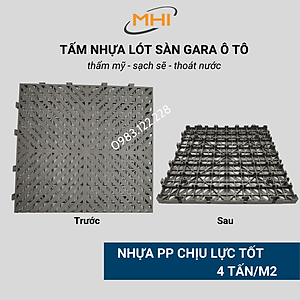 [COMBO 11] Thảm nhựa lót sàn gara ô tô MHI - Cao 2.5 cm / trung tâm chăm sóc xe ô tô, khu vực rửa xe ô tô