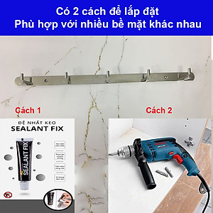 Móc treo quần áo dán tường inox 304 phụ kiện nhà tắm Pimisi - kèm keo dán siêu chắc | Hàng chính hãng