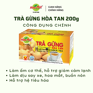 Trà Gừng Hòa Tan Hùng Phát Hỗ Trợ Giải Cảm Lạnh Làm Ấm Cơ Thể Tốt Cho Hệ Tiêu Hóa Hộp 20 Gói