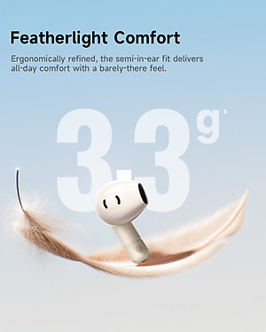 Tai Nghe Không Dây TWS Bass BS2 Lite (Bluetooth v6.0, 7H, SuperBass Boosted Sound, IP55, 2-Mic Sound, Al-Powered Sensors, Voice Boost, ENC Call Clarity) - Hàng Chính Hãng