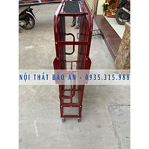 Giường sắt xếp gọn và di chuyển có bánh xe 1m x 2m