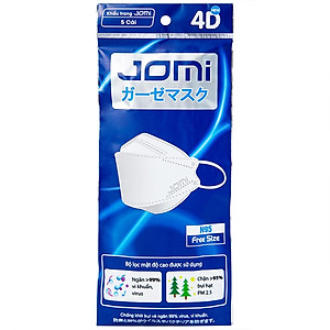 Bộ 5 Gói Khẩu trang Jomi N95 4D (5 Cái/Gói)