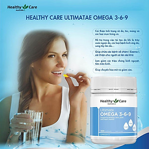 Omega 3-6-9 Úc Healthy Care Ultimate 1000mg Tạo sức khỏe cho tim, não, khớp, mắt và cải thiện da khô - OZ Slim Store