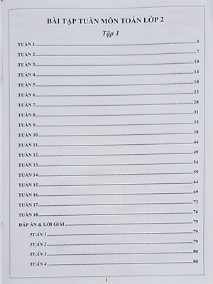 Combo Sách - Bài tập tuần Toán 2 tập 1 + 2